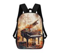 sinyumoney Sac À Dos Scolaire Imprimé En 3D Pour Enfants Piano Serene Sonata Sac À Dos Scolaire Pour Enfants, Sac De Voyage, Sac À Livres Tendance, Grand Sac À Dos De Grande Capacité 17inch