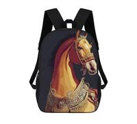 sinyumoney Sac À Dos Scolaire Imprimé En 3D Pour Enfants Portrait Horse Sac À Dos Scolaire Pour Enfants, Sac De Voyage, Sac À Livres Tendance, Grand Sac À Dos De Grande Capacité 17inch