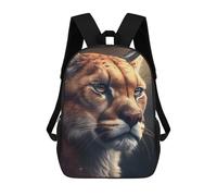 sinyumoney Sac À Dos Scolaire Imprimé En 3D Pour Enfants Pumas Intense Stare, Grande Capacité, Idéal Pour Les Voyages, Tendance Et Décontracté 17inch