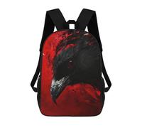 sinyumoney Sac À Dos Scolaire Imprimé En 3D Pour Enfants Raven With Red Eyes Sac À Dos Scolaire Pour Enfants, Sac De Voyage, Sac À Livres Tendance, Grand Sac À Dos De Grande Capacité 17inch