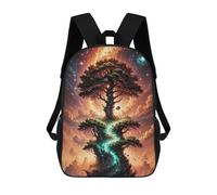 sinyumoney Sac À Dos Scolaire Imprimé En 3D Pour Enfants Red Space Tree, Grande Capacité, Idéal Pour Les Voyages, Tendance Et Décontracté 17inch