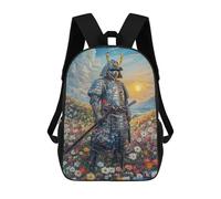 sinyumoney Sac À Dos Scolaire Imprimé En 3D Pour Enfants Samurai in Flower Field, Sac À Dos De Voyage Haute Capacité Pour Enfants, Sac À Livres, Sac D'école 17inch