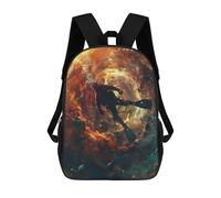 sinyumoney Sac À Dos Scolaire Imprimé En 3D Pour Enfants Scuba Diver In Nebula Sac À Dos Scolaire Pour Enfants, Sac De Voyage, Sac À Livres Tendance, Grand Sac À Dos De Grande Capacité 17inch