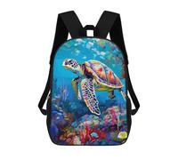 sinyumoney Sac À Dos Scolaire Imprimé En 3D Pour Enfants Sea Turtle Symphony, Grande Capacité, Idéal Pour Les Voyages, Tendance Et Décontracté 17inch