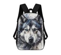 sinyumoney Sac À Dos Scolaire Imprimé En 3D Pour Enfants Siberian Husky Watercolor Sacs À Livres, Sacs De Voyage Scolaires Grande Capacité Pour Enfants/étudiants/adultes 17inch