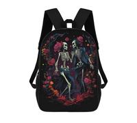 sinyumoney Sac À Dos Scolaire Imprimé En 3D Pour Enfants Skeletons in Love A Romantic Dance, Sac À Dos De Voyage Haute Capacité Pour Enfants, Sac À Livres, Sac D'école 17inch