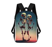 sinyumoney Sac À Dos Scolaire Imprimé En 3D Pour Enfants Skull Dancing, Grande Capacité, Idéal Pour Les Voyages, Tendance Et Décontracté 17inch