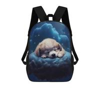 sinyumoney Sac À Dos Scolaire Imprimé En 3D Pour Enfants Sleeping Puppy in Clouds -1, Sac À Dos De Voyage Haute Capacité Pour Enfants, Sac À Livres, Sac D'école 17inch