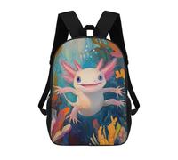 sinyumoney Sac À Dos Scolaire Imprimé En 3D Pour Enfants Smiling Axolotl Sacs À Livres, Sacs De Voyage Scolaires Grande Capacité Pour Enfants/étudiants/adultes 17inch