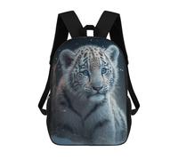 sinyumoney Sac À Dos Scolaire Imprimé En 3D Pour Enfants Snowy Tiger Cub, Grande Capacité, Idéal Pour Les Voyages, Tendance Et Décontracté 17inch