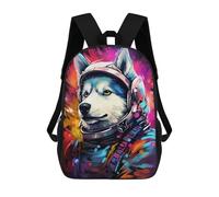 sinyumoney Sac À Dos Scolaire Imprimé En 3D Pour Enfants Space Dog Adventure-287, Sac À Dos De Voyage Haute Capacité Pour Enfants, Sac À Livres, Sac D'école 17inch