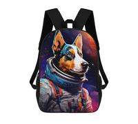 sinyumoney Sac À Dos Scolaire Imprimé En 3D Pour Enfants Space Dog Explorer-7, Sac À Dos De Voyage Haute Capacité Pour Enfants, Sac À Livres, Sac D'école 17inch