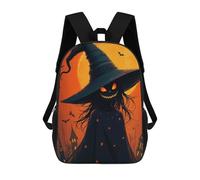 sinyumoney Sac À Dos Scolaire Imprimé En 3D Pour Enfants Spooky Halloween Witch Moon Sac À Dos Scolaire Pour Enfants, Sac De Voyage, Sac À Livres Tendance, Grand Sac À Dos De Grande Capacité 17inch