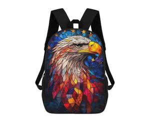 sinyumoney Sac À Dos Scolaire Imprimé En 3D Pour Enfants Stained Glass Eagle Sacs À Livres, Sacs De Voyage Scolaires Grande Capacité Pour Enfants/étudiants/adultes 17inch