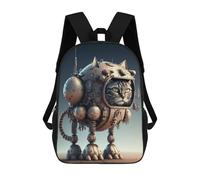 sinyumoney Sac À Dos Scolaire Imprimé En 3D Pour Enfants Steampunk Cat Robot Sacs À Livres, Sacs De Voyage Scolaires Grande Capacité Pour Enfants/étudiants/adultes 17inch