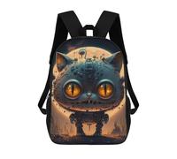 sinyumoney Sac À Dos Scolaire Imprimé En 3D Pour Enfants Steampunk Cat with Big Eyes Sacs À Livres, Sacs De Voyage Scolaires Grande Capacité Pour Enfants/étudiants/adultes 17inch