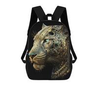 sinyumoney Sac À Dos Scolaire Imprimé En 3D Pour Enfants Steampunk Leopard Portrait, Sac À Dos De Voyage Haute Capacité Pour Enfants, Sac À Livres, Sac D'école 17inch