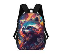sinyumoney Sac À Dos Scolaire Imprimé En 3D Pour Enfants The Cheeky Raccoon, Grande Capacité, Idéal Pour Les Voyages, Tendance Et Décontracté 17inch