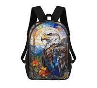sinyumoney Sac À Dos Scolaire Imprimé En 3D Pour Enfants The Eagle Stained Glass Pa Sac À Dos Scolaire Pour Enfants, Sac De Voyage, Sac À Livres Tendance, Grand Sac À Dos De Grande Capacité 17inch