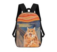 sinyumoney Sac À Dos Scolaire Imprimé En 3D Pour Enfants The Scream Cat Sac À Dos Scolaire Pour Enfants, Sac De Voyage, Sac À Livres Tendance, Grand Sac À Dos De Grande Capacité 17inch
