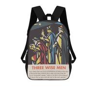 sinyumoney Sac À Dos Scolaire Imprimé En 3D Pour Enfants THREE WISE MEN Sacs À Livres, Sacs De Voyage Scolaires Grande Capacité Pour Enfants/étudiants/adultes 17inch