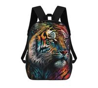 sinyumoney Sac À Dos Scolaire Imprimé En 3D Pour Enfants Tiger Colorful Sac À Dos Scolaire Pour Enfants, Sac De Voyage, Sac À Livres Tendance, Grand Sac À Dos De Grande Capacité 17inch