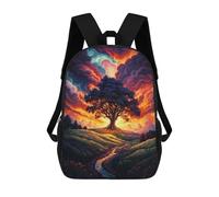 sinyumoney Sac À Dos Scolaire Imprimé En 3D Pour Enfants Tree of Light Sacs À Livres, Sacs De Voyage Scolaires Grande Capacité Pour Enfants/étudiants/adultes 17inch