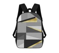 sinyumoney Sac À Dos Scolaire Imprimé En 3D Pour Enfants Triangles Textures II Sac À Dos Scolaire Pour Enfants, Sac De Voyage, Sac À Livres Tendance, Grand Sac À Dos De Grande Capacité 17inch