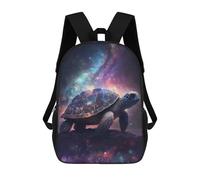 sinyumoney Sac À Dos Scolaire Imprimé En 3D Pour Enfants Turtle in Space Sacs À Livres, Sacs De Voyage Scolaires Grande Capacité Pour Enfants/étudiants/adultes 17inch