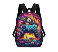 sinyumoney Sac À Dos Scolaire Imprimé En 3D Pour Enfants Vibrant Gaming Chaos, Sac À Dos De Voyage Haute Capacité Pour Enfants, Sac À Livres, Sac D'école 17inch
