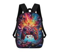 sinyumoney Sac À Dos Scolaire Imprimé En 3D Pour Enfants Vibrant Gaming Controller Artwork -90, Sac À Dos De Voyage Haute Capacité Pour Enfants, Sac À Livres, Sac D'école 17inch