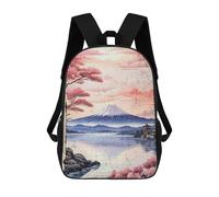 sinyumoney Sac À Dos Scolaire Imprimé En 3D Pour Enfants Vintage Japan Landscape Sac À Dos Scolaire Pour Enfants, Sac De Voyage, Sac À Livres Tendance, Grand Sac À Dos De Grande Capacité 17inch