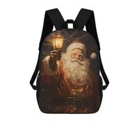 sinyumoney Sac À Dos Scolaire Imprimé En 3D Pour Enfants Vintage Santa Claus, Grande Capacité, Idéal Pour Les Voyages, Tendance Et Décontracté 17inch