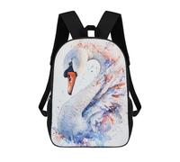 sinyumoney Sac À Dos Scolaire Imprimé En 3D Pour Enfants Watercolor Swan with Splashes Sac À Dos Scolaire Pour Enfants, Sac De Voyage, Sac À Livres Tendance, Grand Sac À Dos De Grande Capacité 17inch