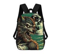 sinyumoney Sac À Dos Scolaire Imprimé En 3D Pour Enfants Werewolf Under Full Moon, Grande Capacité, Idéal Pour Les Voyages, Tendance Et Décontracté 17inch