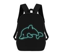sinyumoney Sac À Dos Scolaire Imprimé En 3D Pour Enfants Whale Animal Sacs À Livres, Sacs De Voyage Scolaires Grande Capacité Pour Enfants/étudiants/adultes 17inch