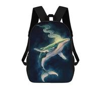 sinyumoney Sac À Dos Scolaire Imprimé En 3D Pour Enfants Whale Dreaming in Space, Sac À Dos De Voyage Haute Capacité Pour Enfants, Sac À Livres, Sac D'école 17inch