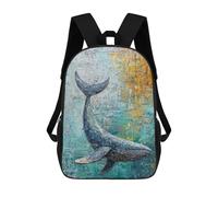 sinyumoney Sac À Dos Scolaire Imprimé En 3D Pour Enfants Whale Painting, Grande Capacité, Idéal Pour Les Voyages, Tendance Et Décontracté 17inch