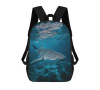 sinyumoney Sac À Dos Scolaire Imprimé En 3D Pour Enfants Whale Shark Underwater Sacs À Livres, Sacs De Voyage Scolaires Grande Capacité Pour Enfants/étudiants/adultes 17inch