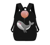 sinyumoney Sac À Dos Scolaire Imprimé En 3D Pour Enfants Whale with Balloon Gift Sac À Dos Scolaire Pour Enfants, Sac De Voyage, Sac À Livres Tendance, Grand Sac À Dos De Grande Capacité 17inch