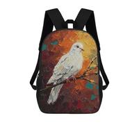 sinyumoney Sac À Dos Scolaire Imprimé En 3D Pour Enfants White Dove on Branch Oil Painting, Grande Capacité, Idéal Pour Les Voyages, Tendance Et Décontracté 17inch