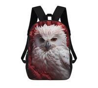 sinyumoney Sac À Dos Scolaire Imprimé En 3D Pour Enfants White Owl in Flowers Sac À Dos Scolaire Pour Enfants, Sac De Voyage, Sac À Livres Tendance, Grand Sac À Dos De Grande Capacité 17inch