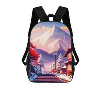 sinyumoney Sac À Dos Scolaire Imprimé En 3D Pour Enfants Winter Mountain Serenity Sacs À Livres, Sacs De Voyage Scolaires Grande Capacité Pour Enfants/étudiants/adultes 17inch
