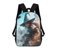 sinyumoney Sac À Dos Scolaire Imprimé En 3D Pour Enfants Witch Spell Casting Scene, Sac À Dos De Voyage Haute Capacité Pour Enfants, Sac À Livres, Sac D'école 17inch