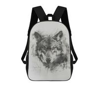 sinyumoney Sac À Dos Scolaire Imprimé En 3D Pour Enfants Wolf in Charcoal Sac À Dos Scolaire Pour Enfants, Sac De Voyage, Sac À Livres Tendance, Grand Sac À Dos De Grande Capacité 17inch