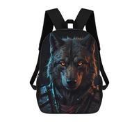 sinyumoney Sac À Dos Scolaire Imprimé En 3D Pour Enfants Wolf with Glowing Eyes, Grande Capacité, Idéal Pour Les Voyages, Tendance Et Décontracté 17inch