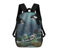 sinyumoney Sac À Dos Scolaire Imprimé En 3D Pour Enfants Wonderful Mermaid Sac À Dos Scolaire Pour Enfants, Sac De Voyage, Sac À Livres Tendance, Grand Sac À Dos De Grande Capacité 17inch