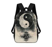 sinyumoney Sac À Dos Scolaire Imprimé En 3D Pour Enfants Yin Yang Temple Sac À Dos Scolaire Pour Enfants, Sac De Voyage, Sac À Livres Tendance, Grand Sac À Dos De Grande Capacité 17inch