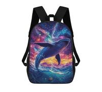 sinyumoney Sac À Dos Scolaire Imprimé En 3D Whale Leaping Into Space Livre 17inch Sacs À Dos Tendance Grande Capacité Sacs À Dos De Voyage Pour Enfants