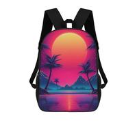 sinyumoney Sac À Dos Scolaire Intense Synthwave Horizon Sac À Livres Pour Garçons Et Filles Sac D'école Sac Pour L'université Sac De Voyage D'affaires Sac De Travail 17inch